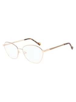 Armação de Óculos Oval MT8021 Dourado e Nude Tartaruga