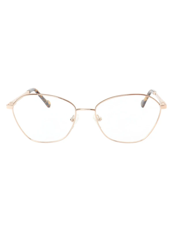 Armação de Óculos Oval MT8021 Dourado e Nude Tartaruga