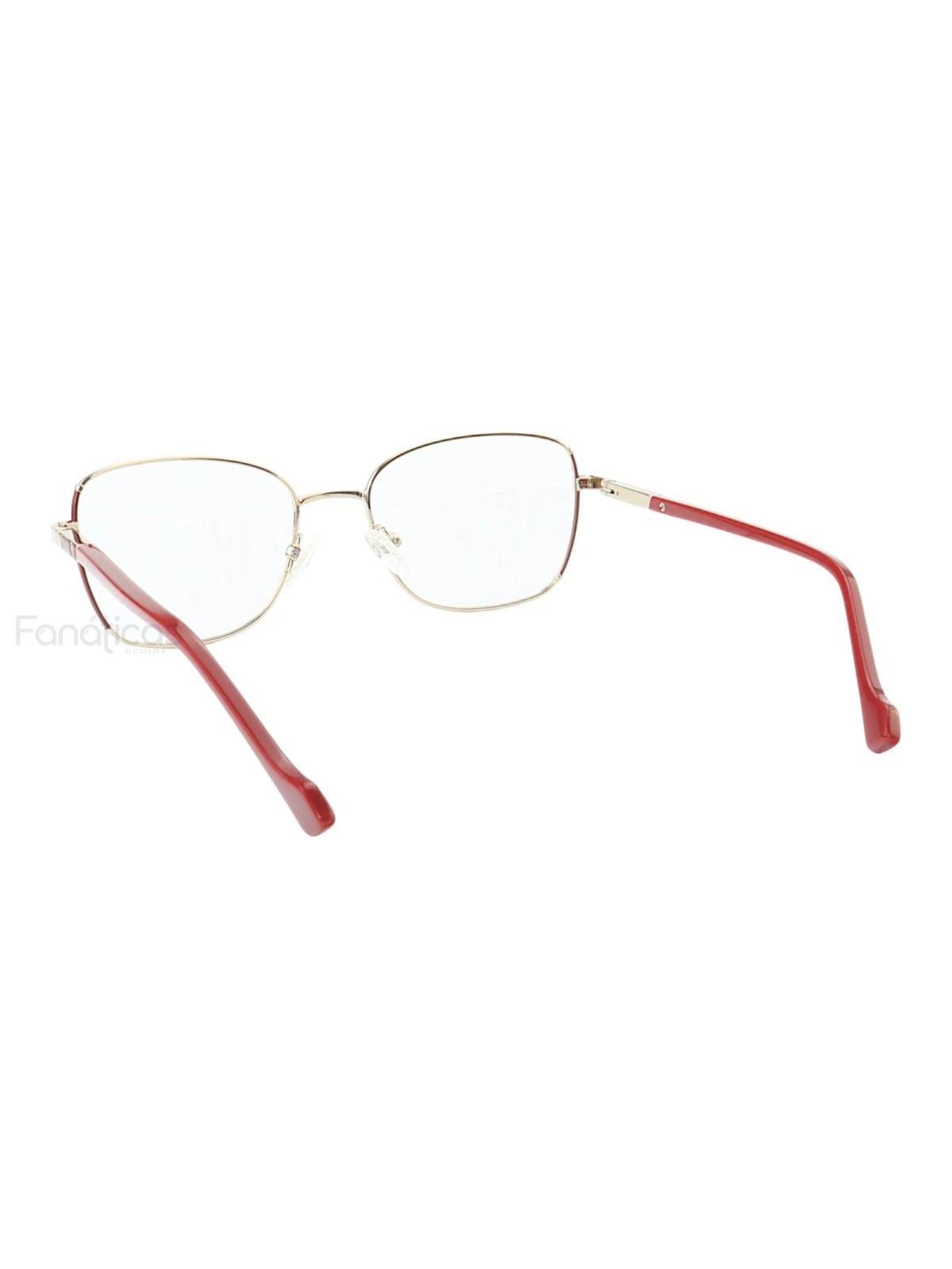 Armação de Óculos Oval MT8022 Dourado e Vermelho