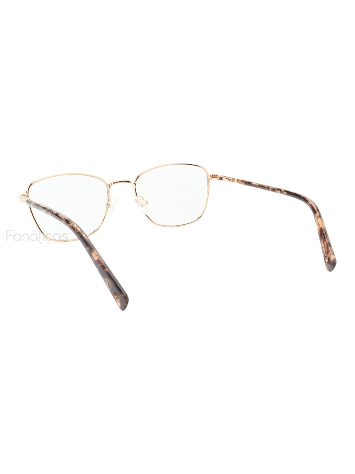 Armação de Óculos Oval MT8050 Dourado e Tartaruga Claro