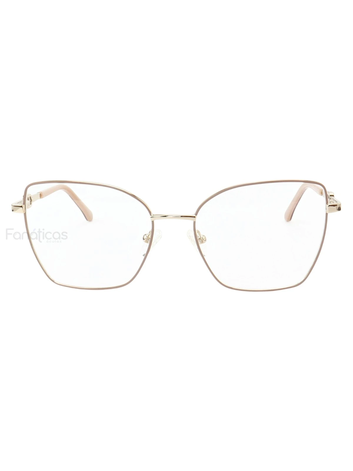Armação de Óculos Quadrada MT8054 Rose e Nude