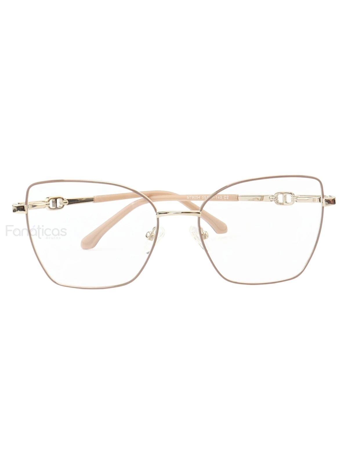 Armação de Óculos Quadrada MT8054 Rose e Nude