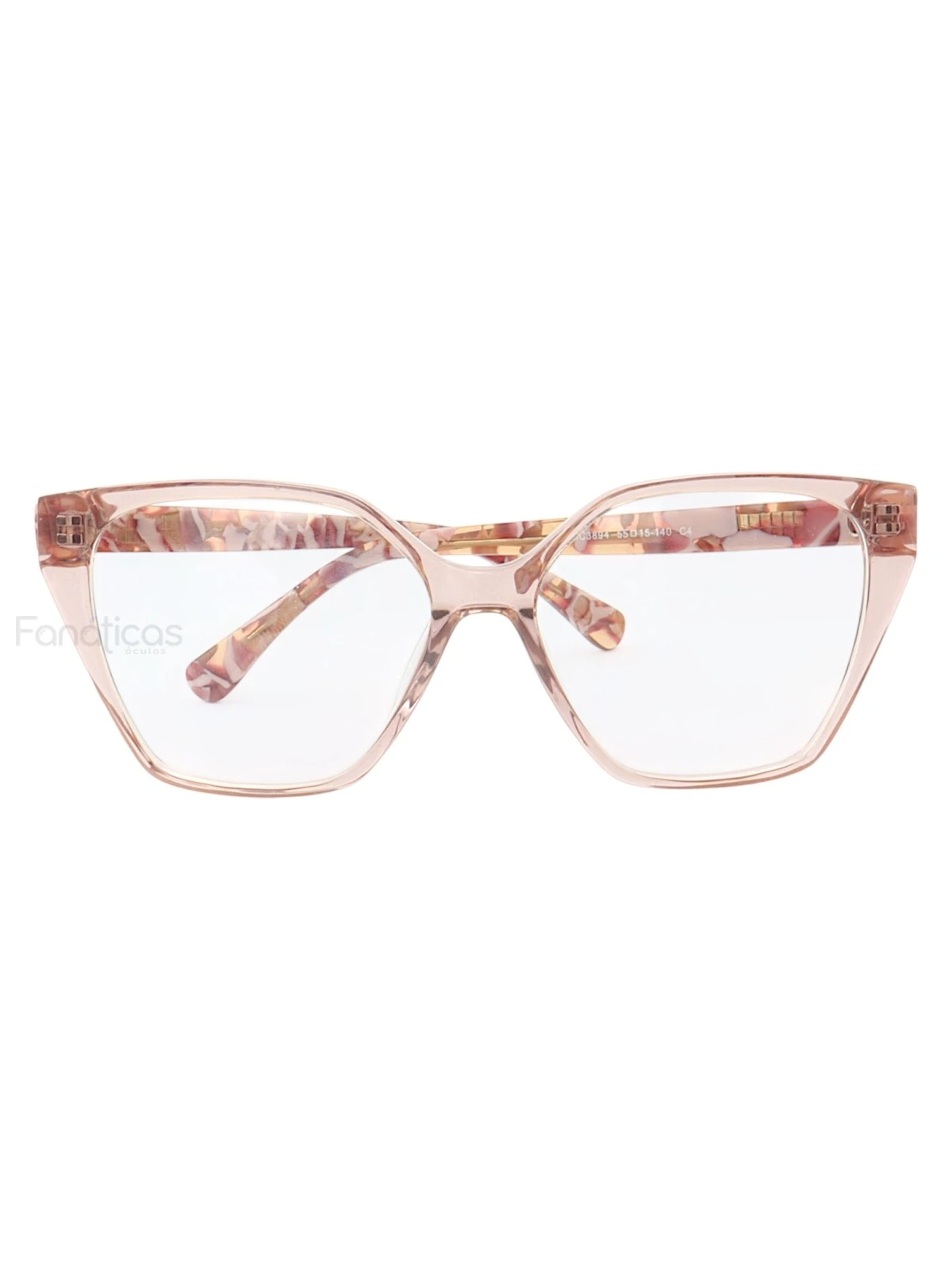 Armação de Óculos Quadrado MC3894 Rosa e Floral