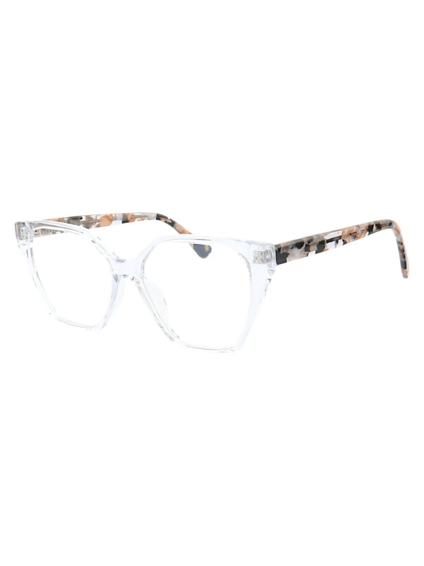 Armação de Óculos Quadrado MC3894 Transparente e Floral