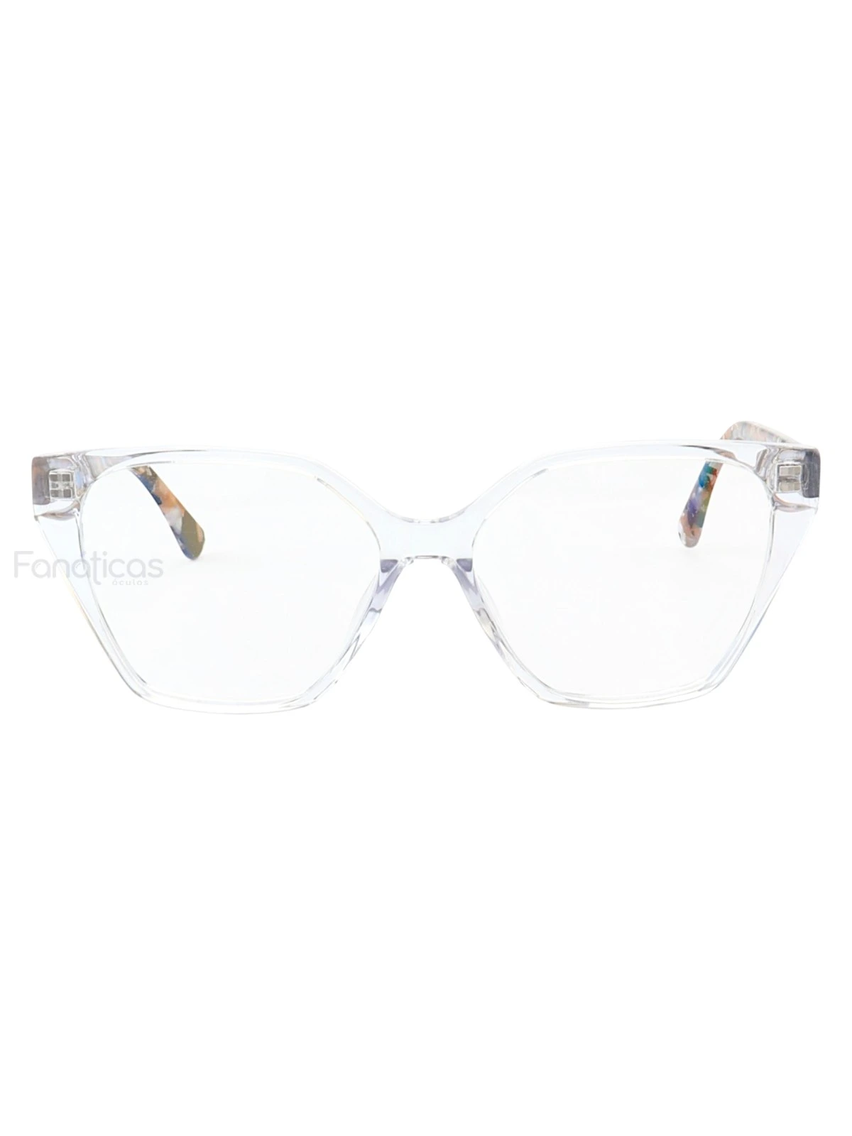 Armação de Óculos Quadrado MC3894 Transparente e Floral