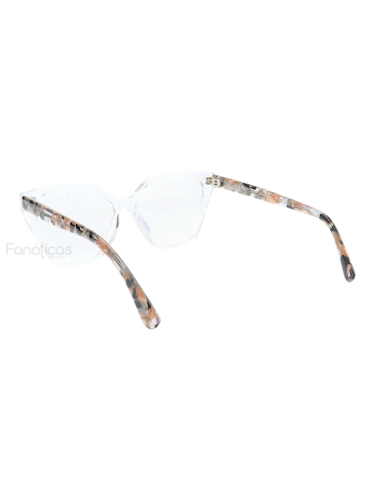 Armação de Óculos Quadrado MC3894 Transparente e Floral