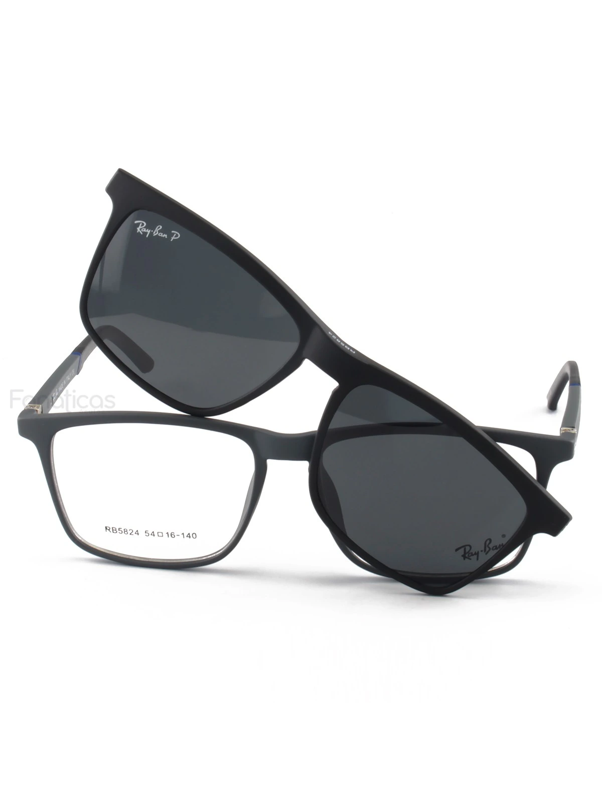 Armacao de Óculos Clipon RB5824 1 Lente Extra - Cinza