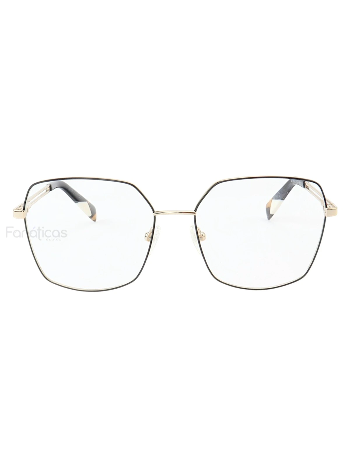 Armação de Óculos Quadrado MT6947 Dourado e Preto