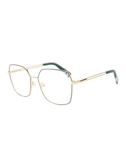 Armação de Óculos Quadrado MT6947 Dourado e Verde