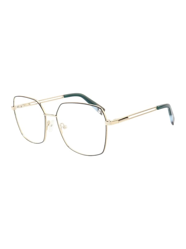 Armação de Óculos Quadrado MT6947 Dourado e Verde