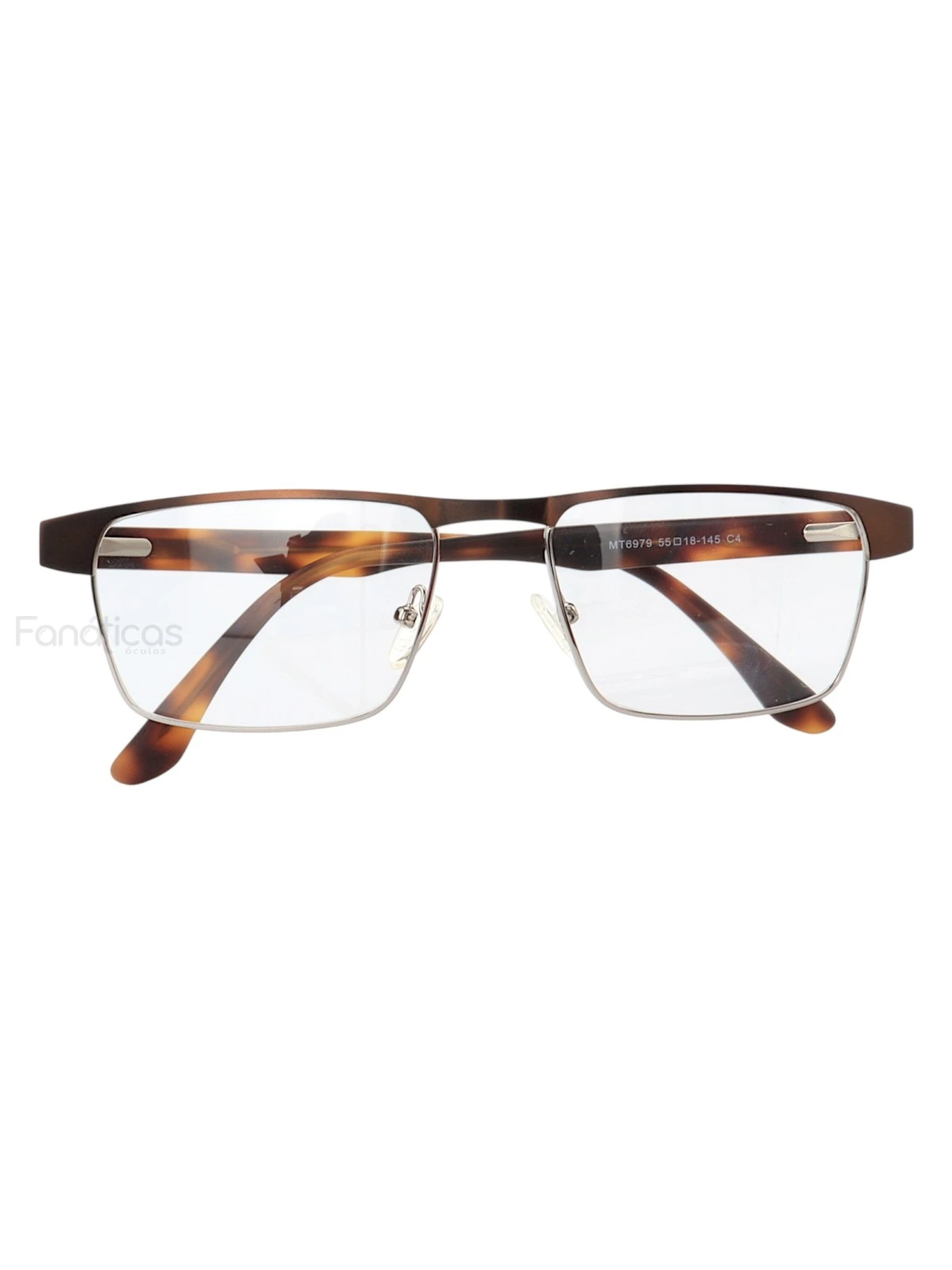 Armação de Óculos Quadrado MT6979 Marrom e Tartaruga