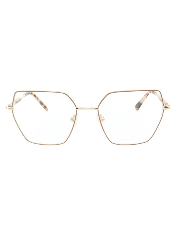 Armação de Óculos Quadrado MT6985 Dourado e Nude