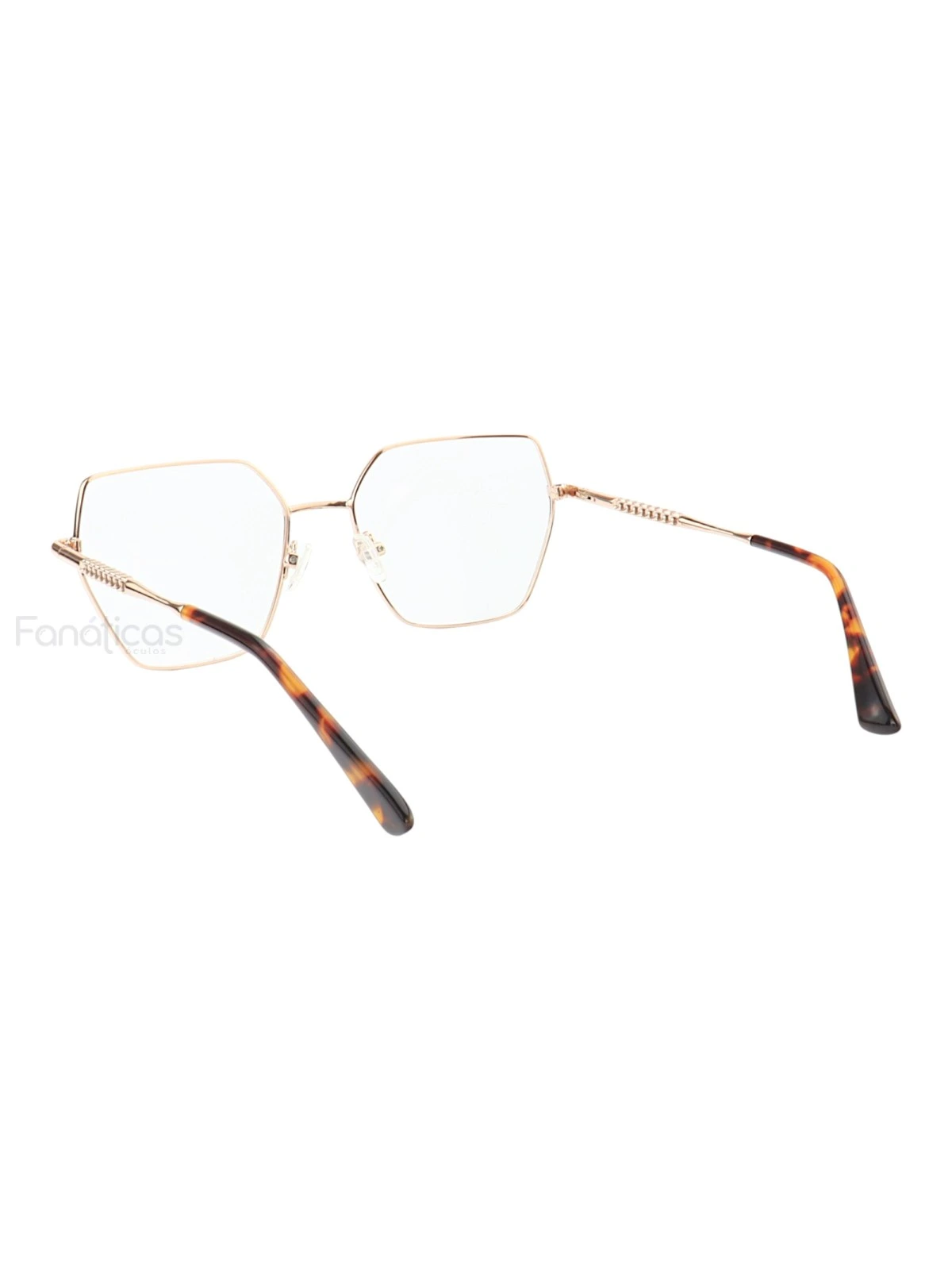 Armação de Óculos Quadrado MT6985 Dourado e Preto Tartaruga
