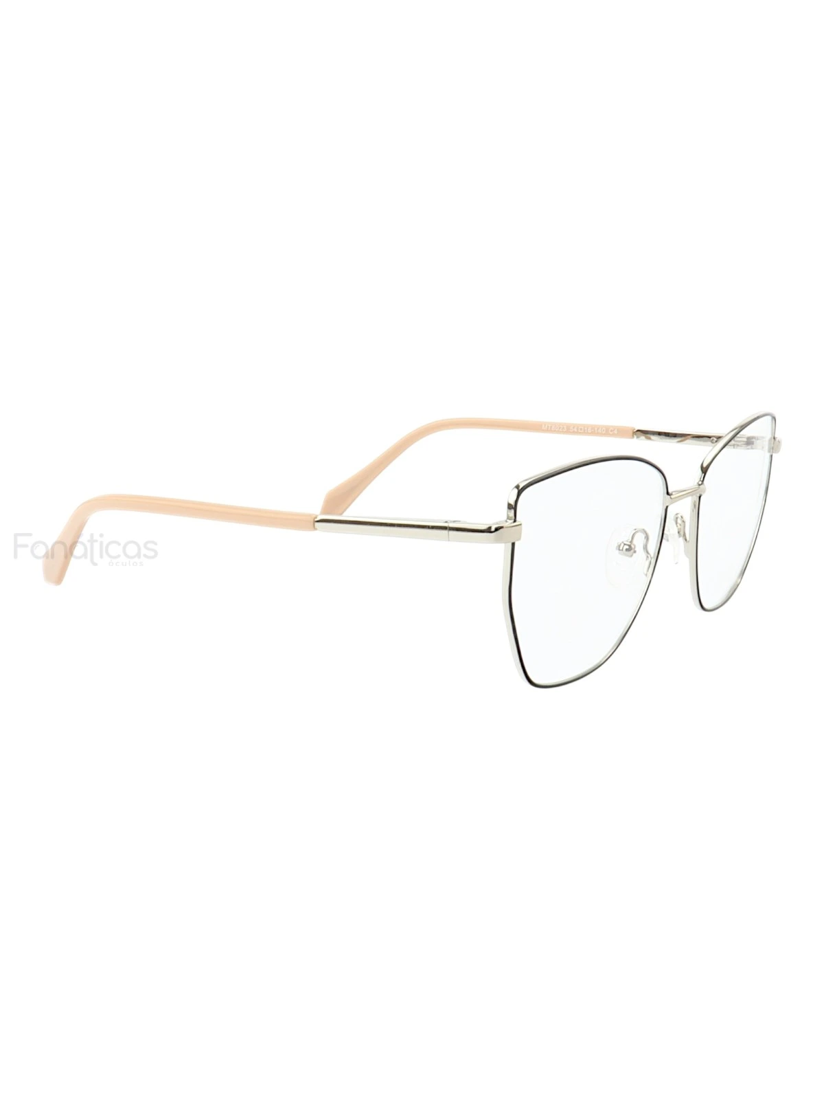 Armação de Óculos Quadrado MT8023 Preto e Creme