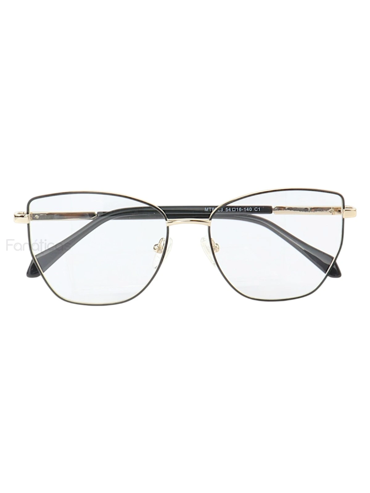 Armação de Óculos Quadrado MT8023 Preto e Dourado