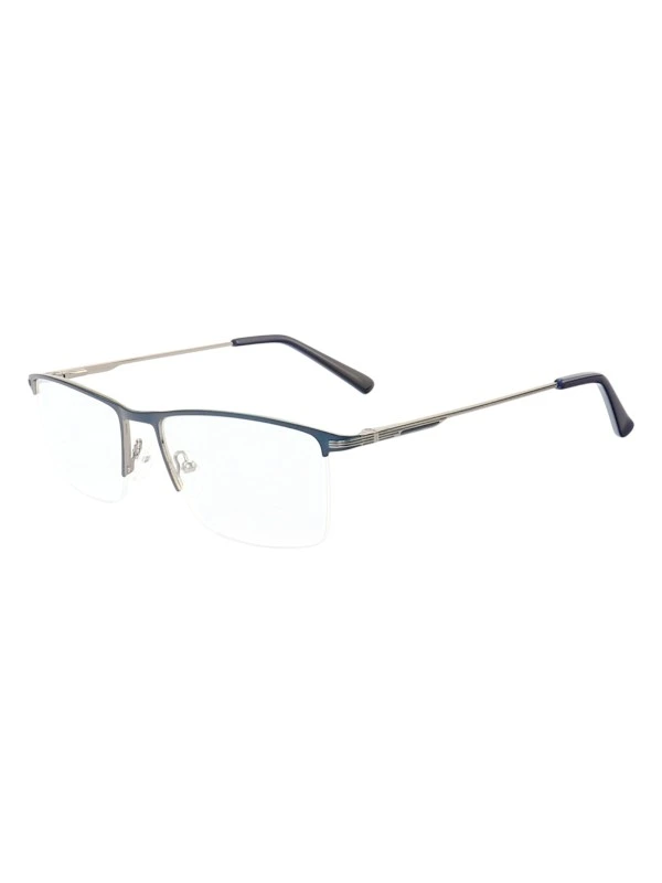 Armação de Óculos Quadrado MT8042 Prata e Azul