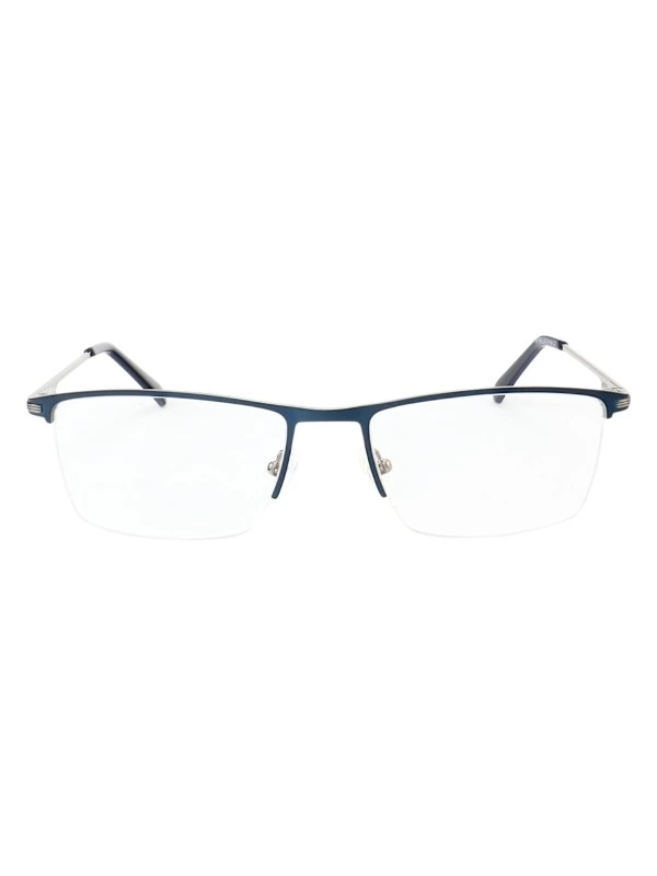 Armação de Óculos Quadrado MT8042 Prata e Azul