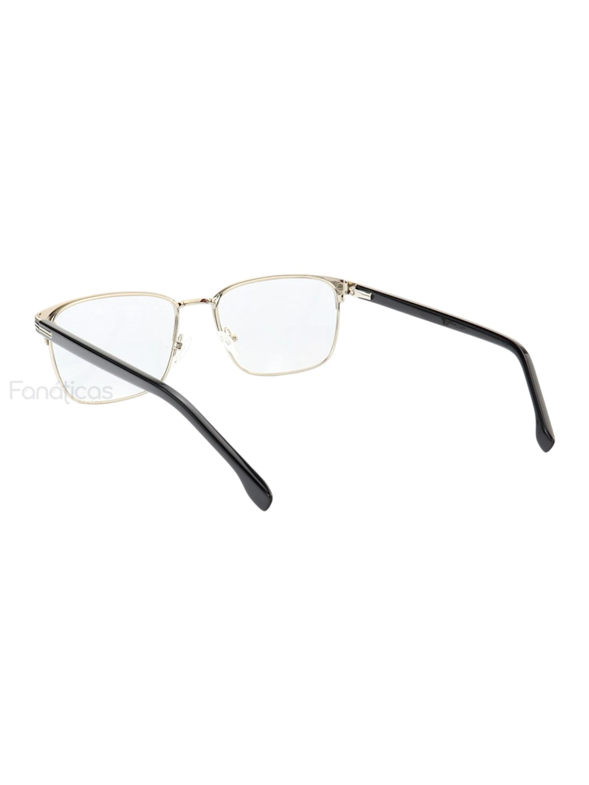 Armação de Óculos Quadrado MT8043 Preto e Prata Gold