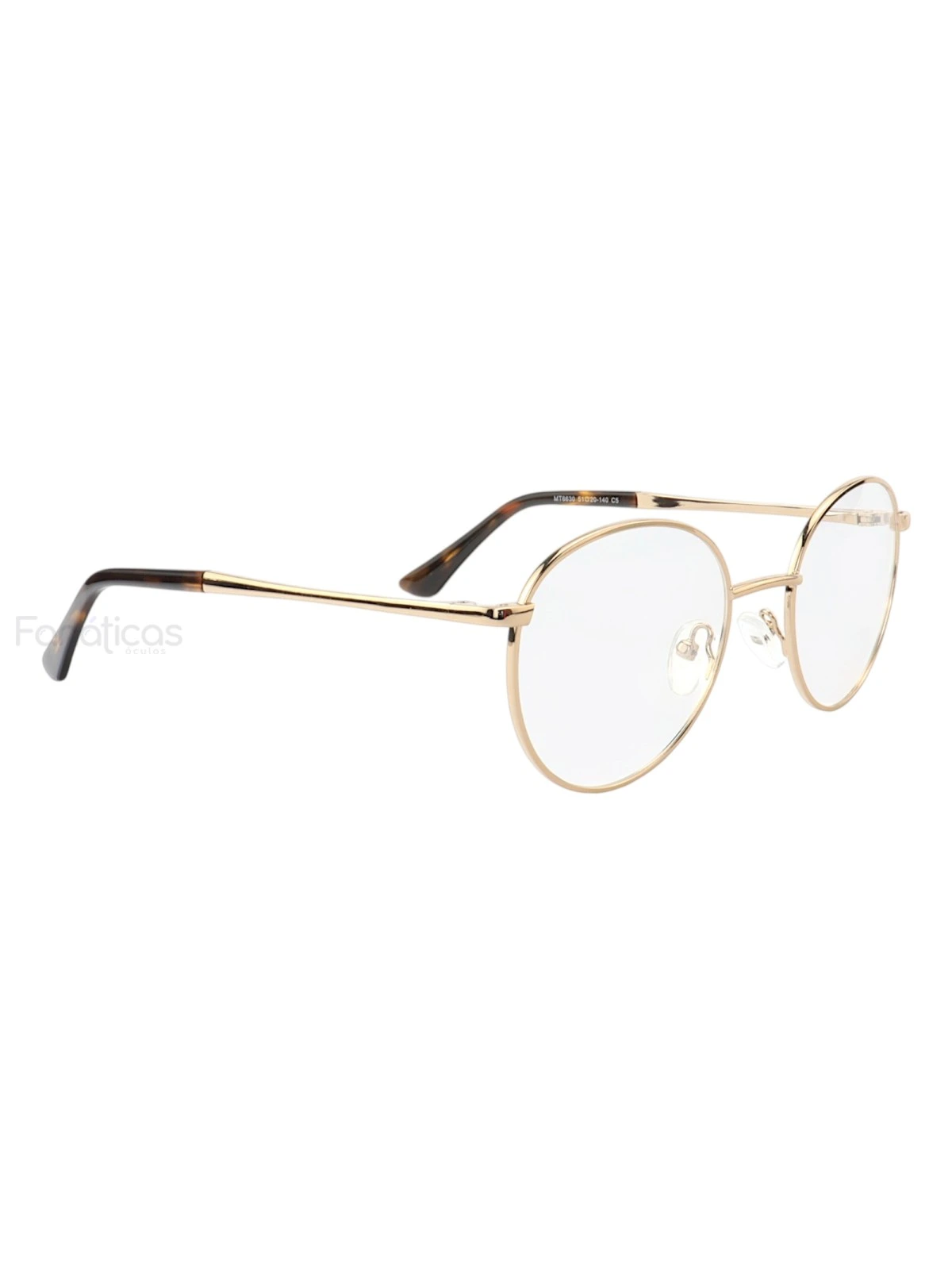 Armação de Óculos Redondo MT6630 Dourado