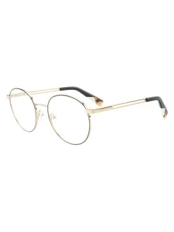 Armação de Óculos Redondo MT6948 Dourado e Preto