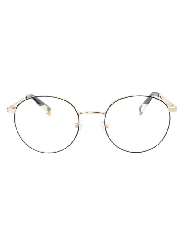 Armação de Óculos Redondo MT6948 Dourado e Preto