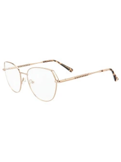 Armação de Óculos Redondo MT8056 Dourado e Rosa Tartaruga