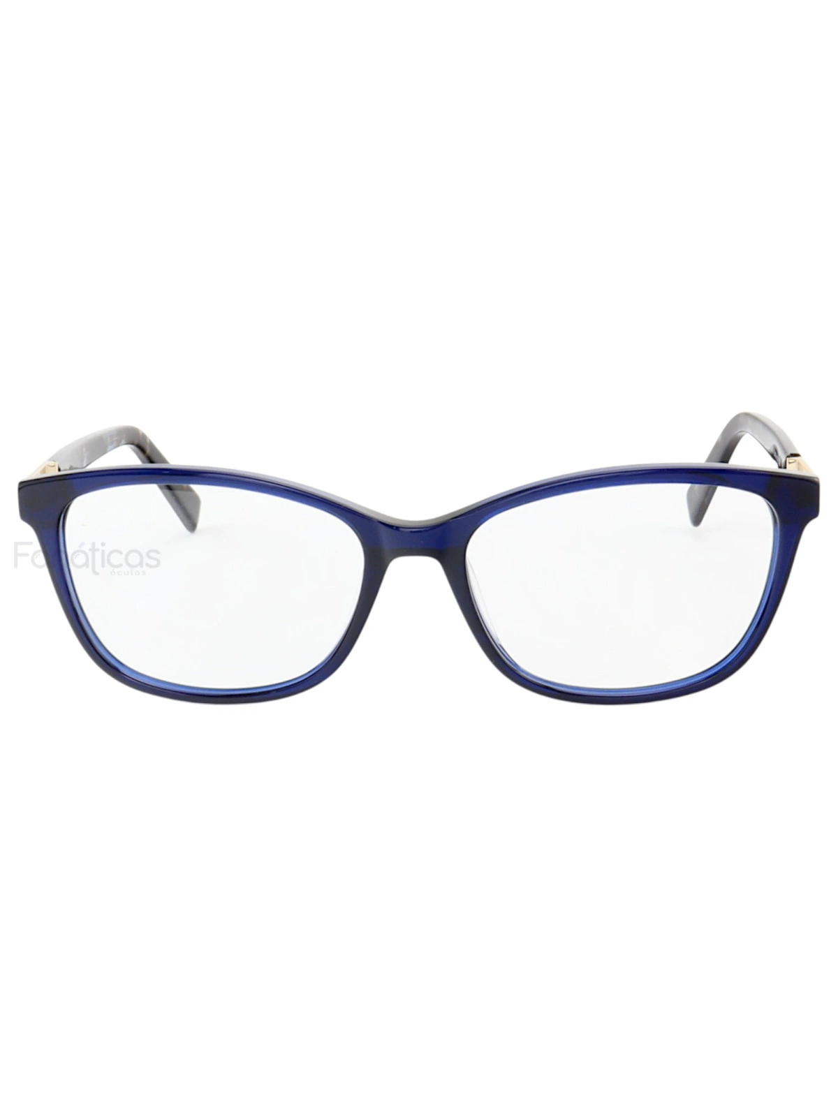 Armação de Óculos Retangular MC3810 Azul Tartaruga