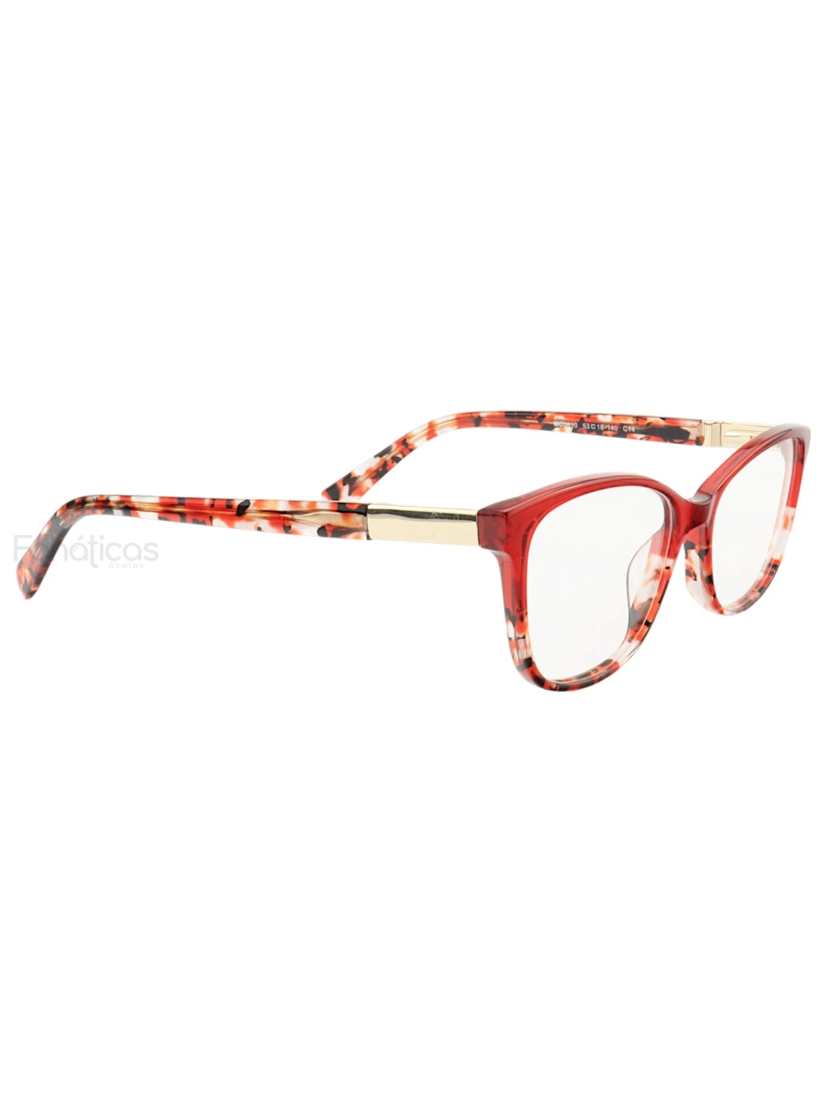 Armação de Óculos Retangular MC3810 Vermelho Floral