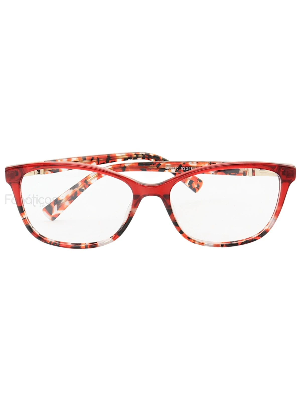 Armação de Óculos Retangular MC3810 Vermelho Floral