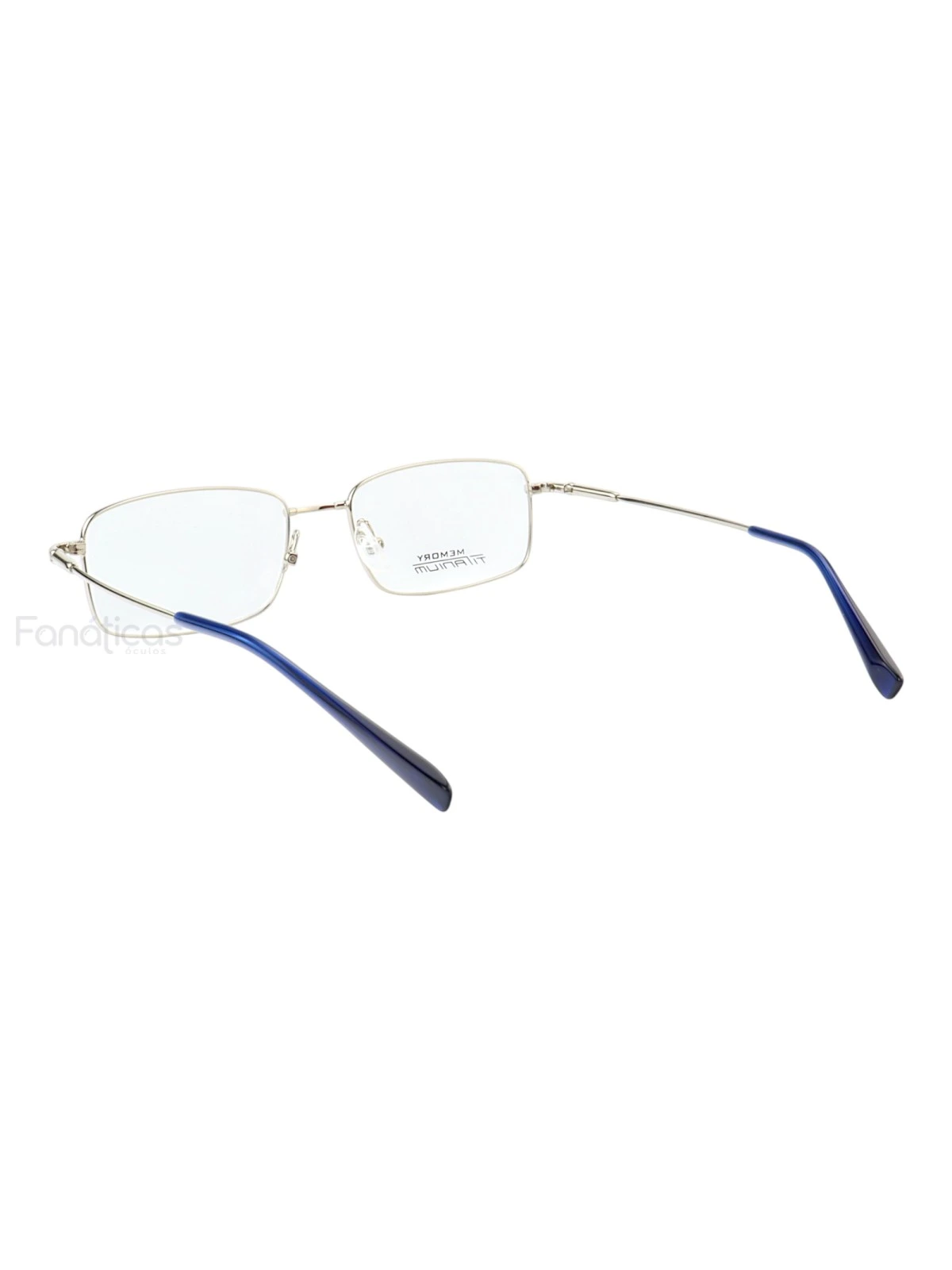 Armação de Óculos Retangular MT6587 Memory Titanium Prata