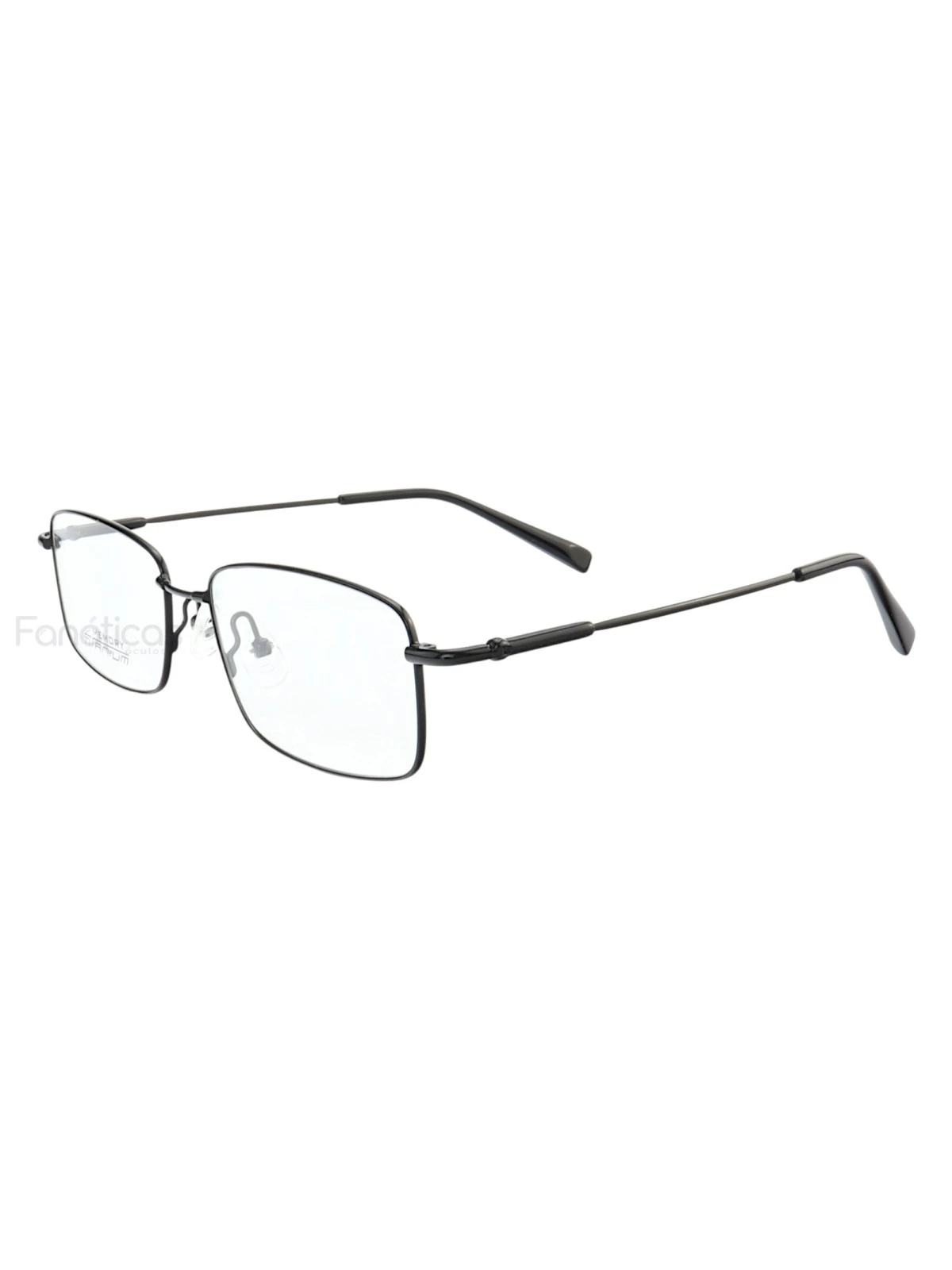 Armação de Óculos Retangular MT6587 Memory Titanium Preto