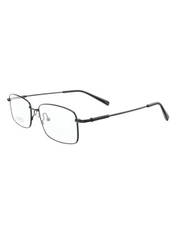 Armação de Óculos Retangular MT6587 Memory Titanium Preto