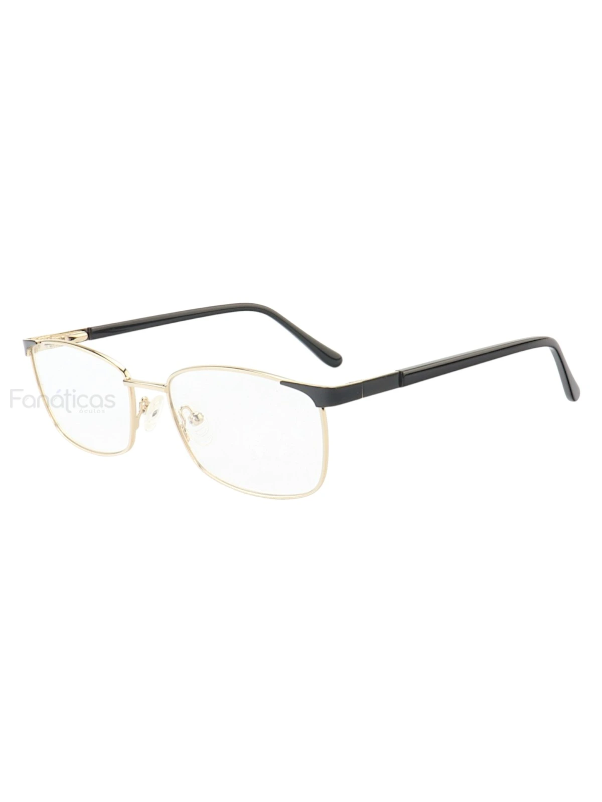 Armação de Óculos Retangular MT6913 Dourado e Preto