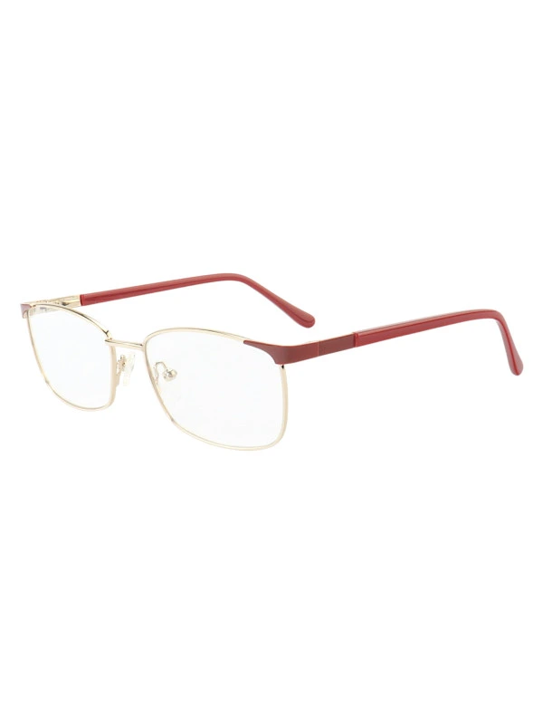 Armação de Óculos Retangular MT6913 Dourado e Vermelho