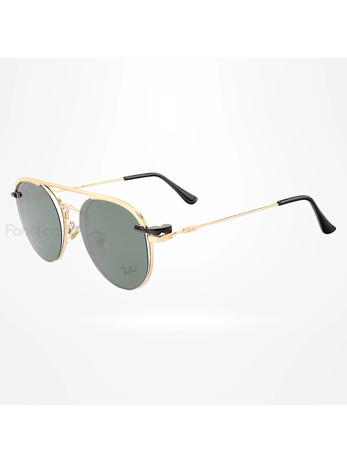 Armação de Óculos Clipon Round RB6168 Dourado e Lente Verde