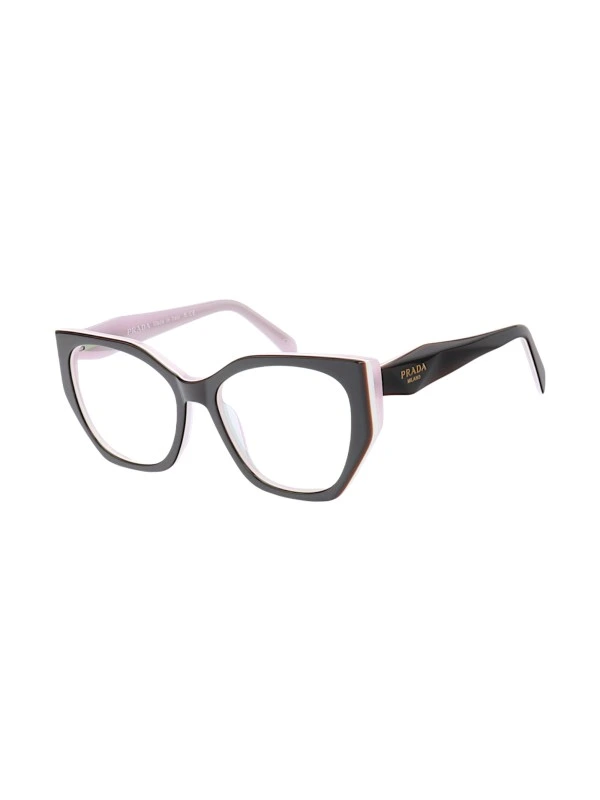 Armação de Óculos Quadrado PD18W Preto e Rosa