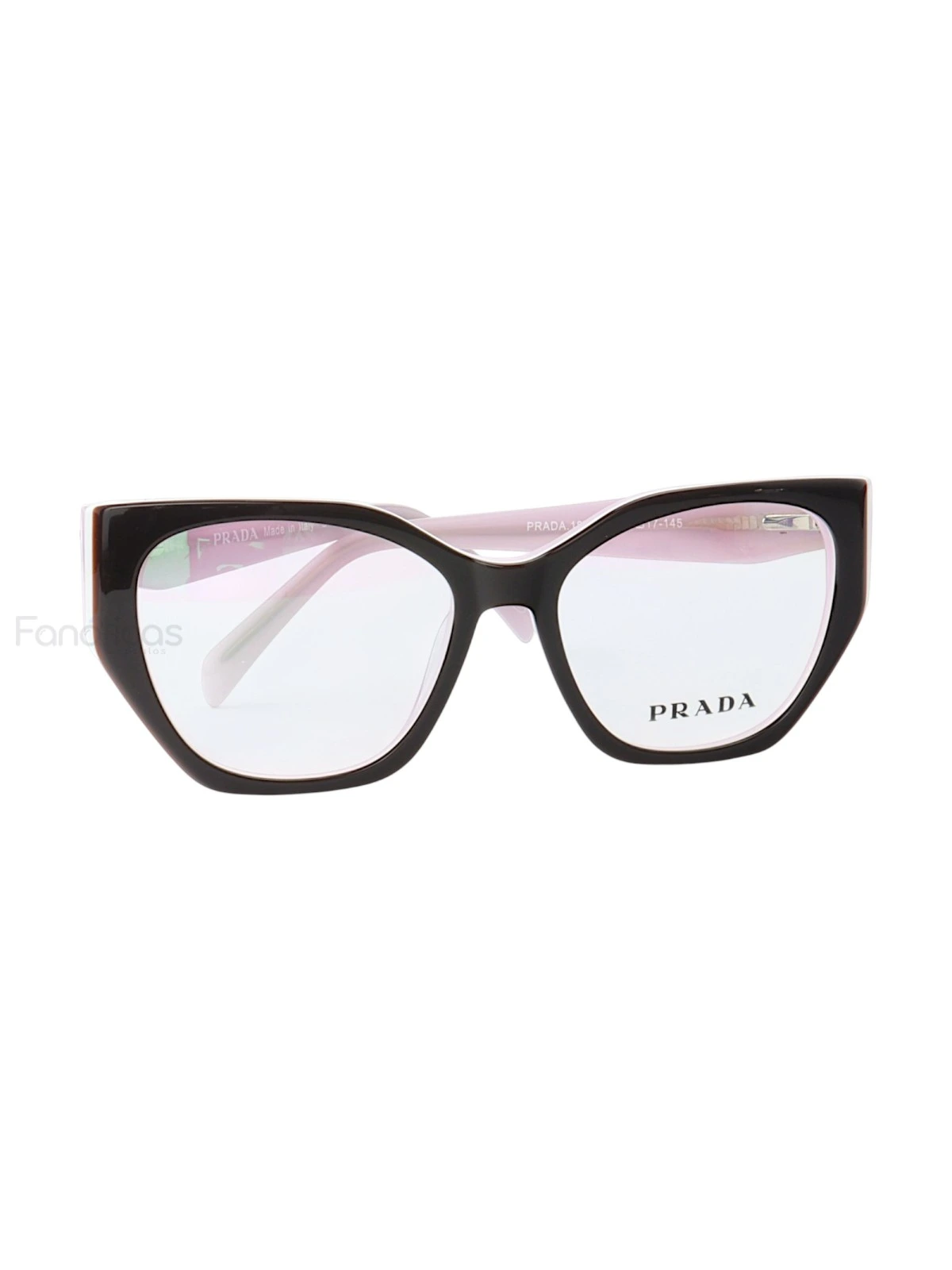 Armação de Óculos Quadrado PD18W Preto e Rosa