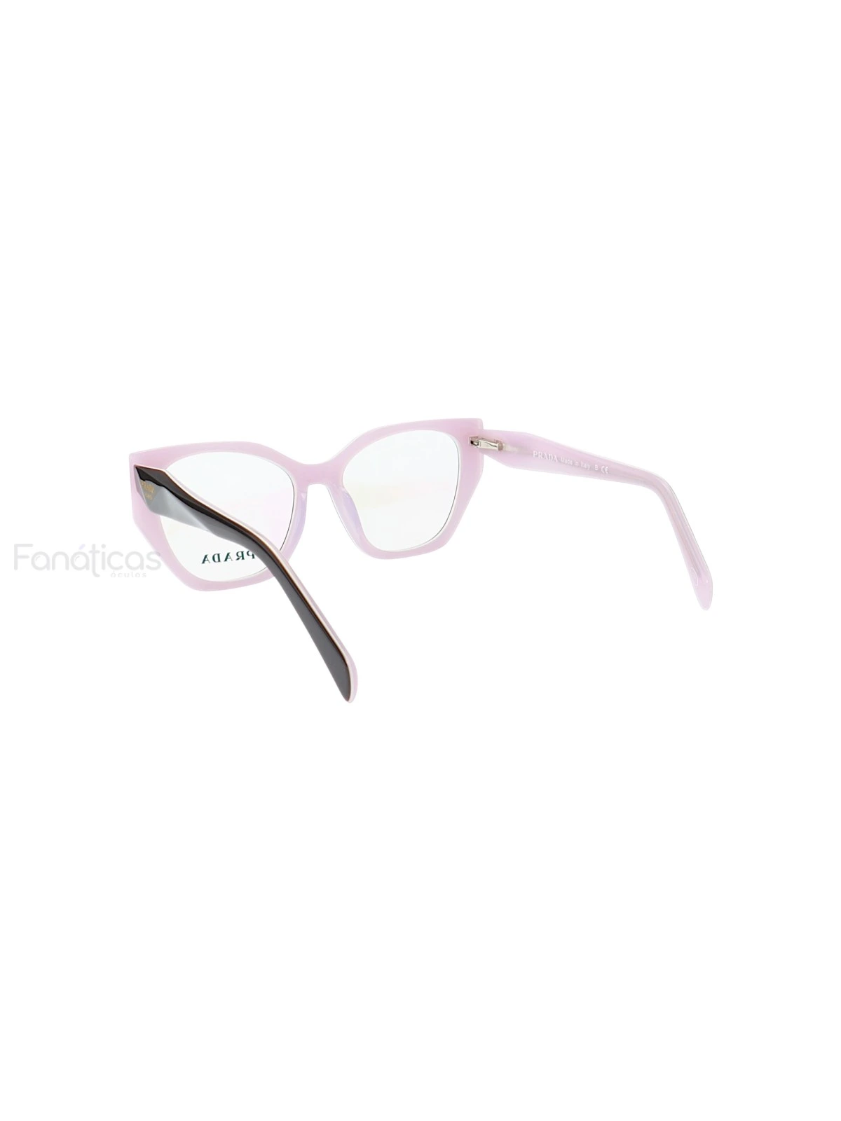 Armação de Óculos Quadrado PD18W Preto e Rosa