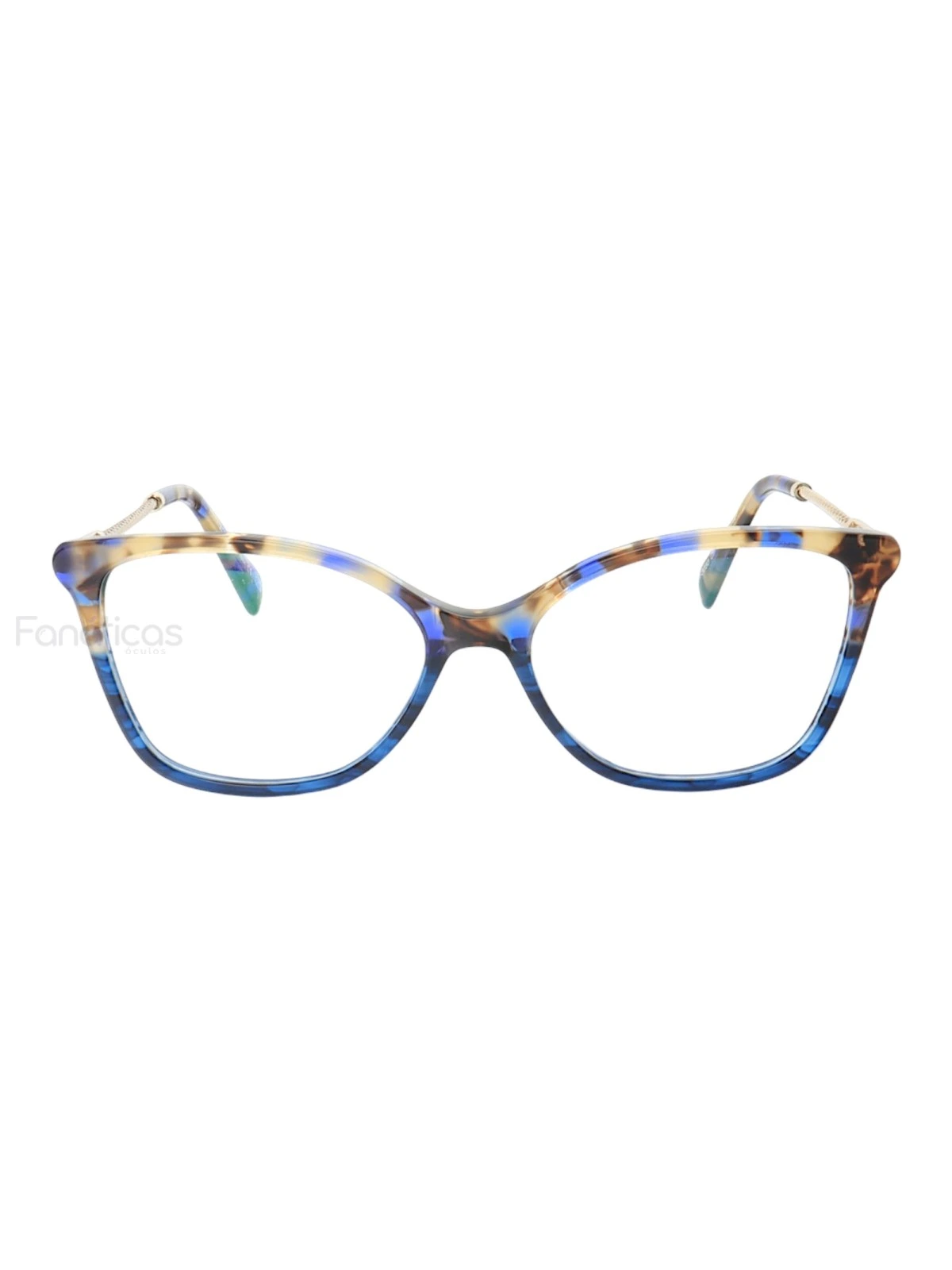 Armação de Óculos Quadrada TF3050 Azul Tartaruga
