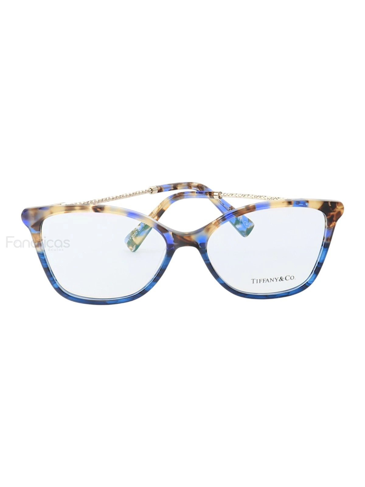 Armação de Óculos Quadrada TF3050 Azul Tartaruga