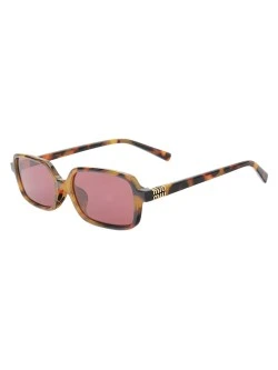 Óculos de Sol Retangular MM 8904 Tartaruga e Lente Roxa