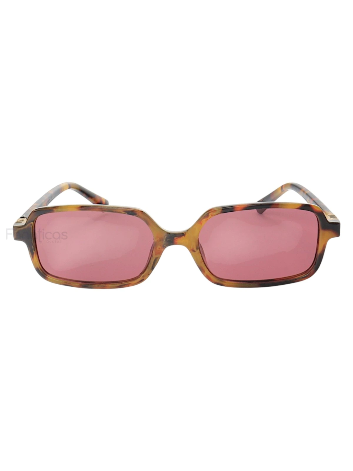 Óculos de Sol Retangular MM 8904 Tartaruga e Lente Roxa