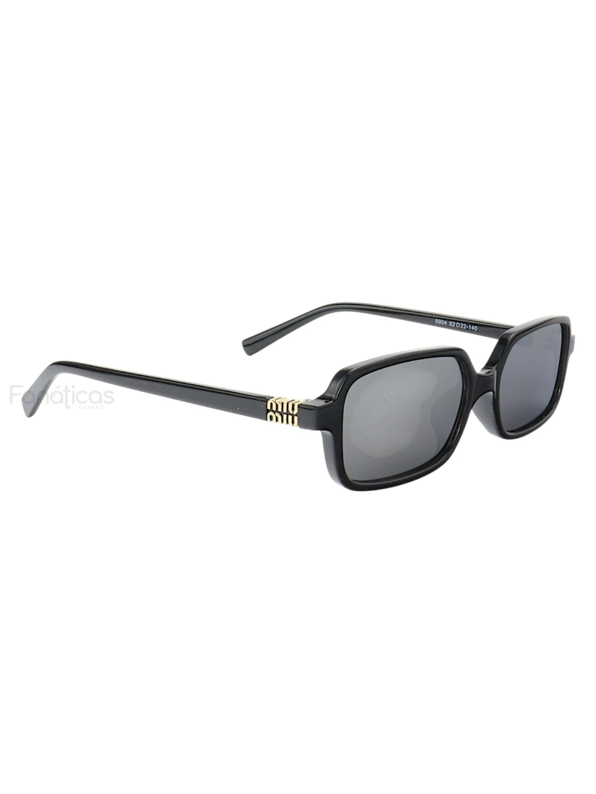 Óculos de Sol Retangular MM 8904 Preto Espelhado