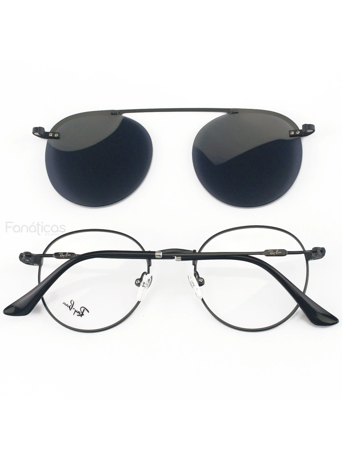 Armação de Óculos Clipon Round RB6168 Preto