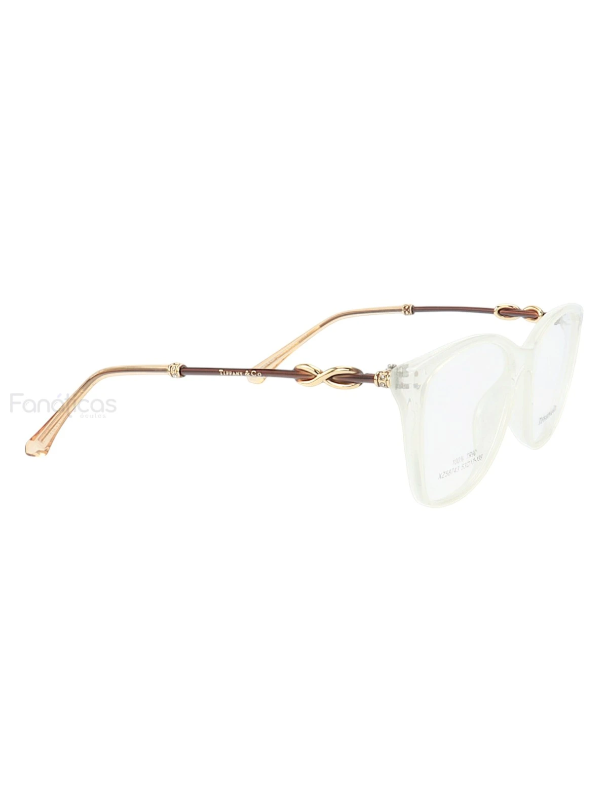 Armacao de Óculos Quadrada TF2160 Branca Leitosa