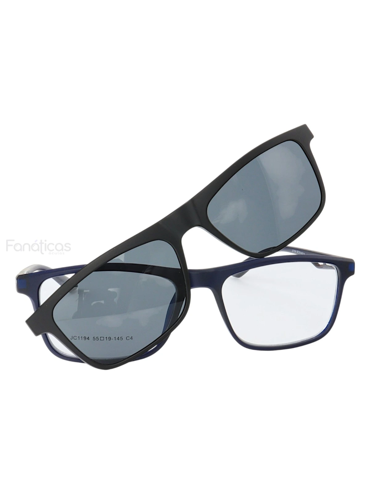 Armação de Óculos Quadrado Clipon JC1194 Azul