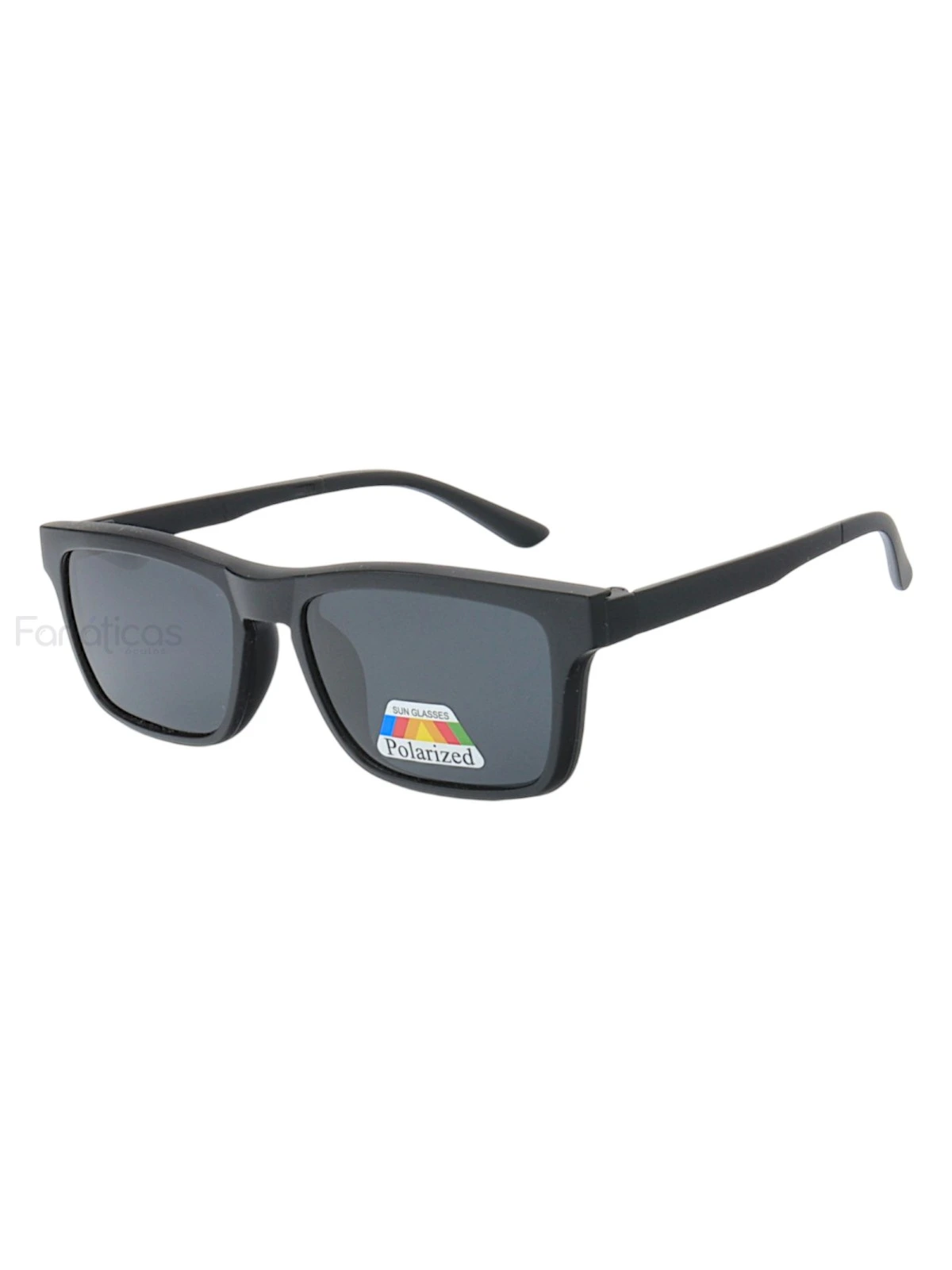Armação de Óculos Retangular Clipon TR2202 Preto
