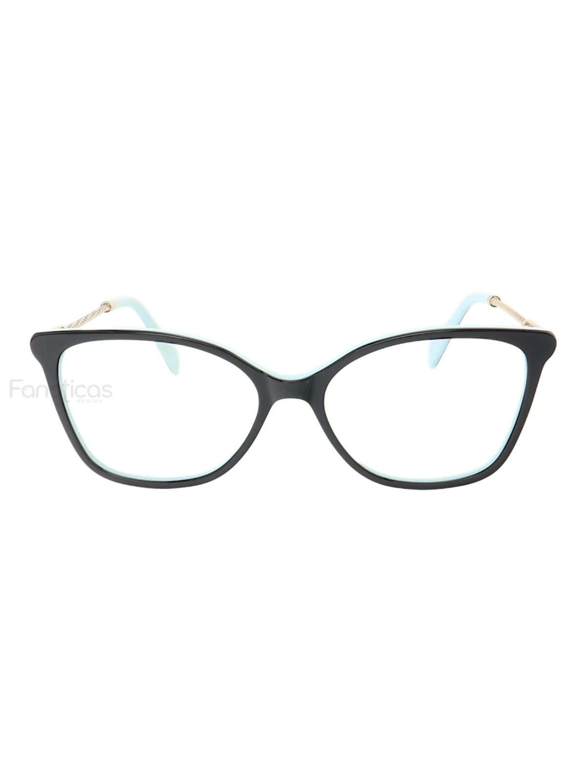 Armação de Óculos Quadrada TF3050 Preto e Azul