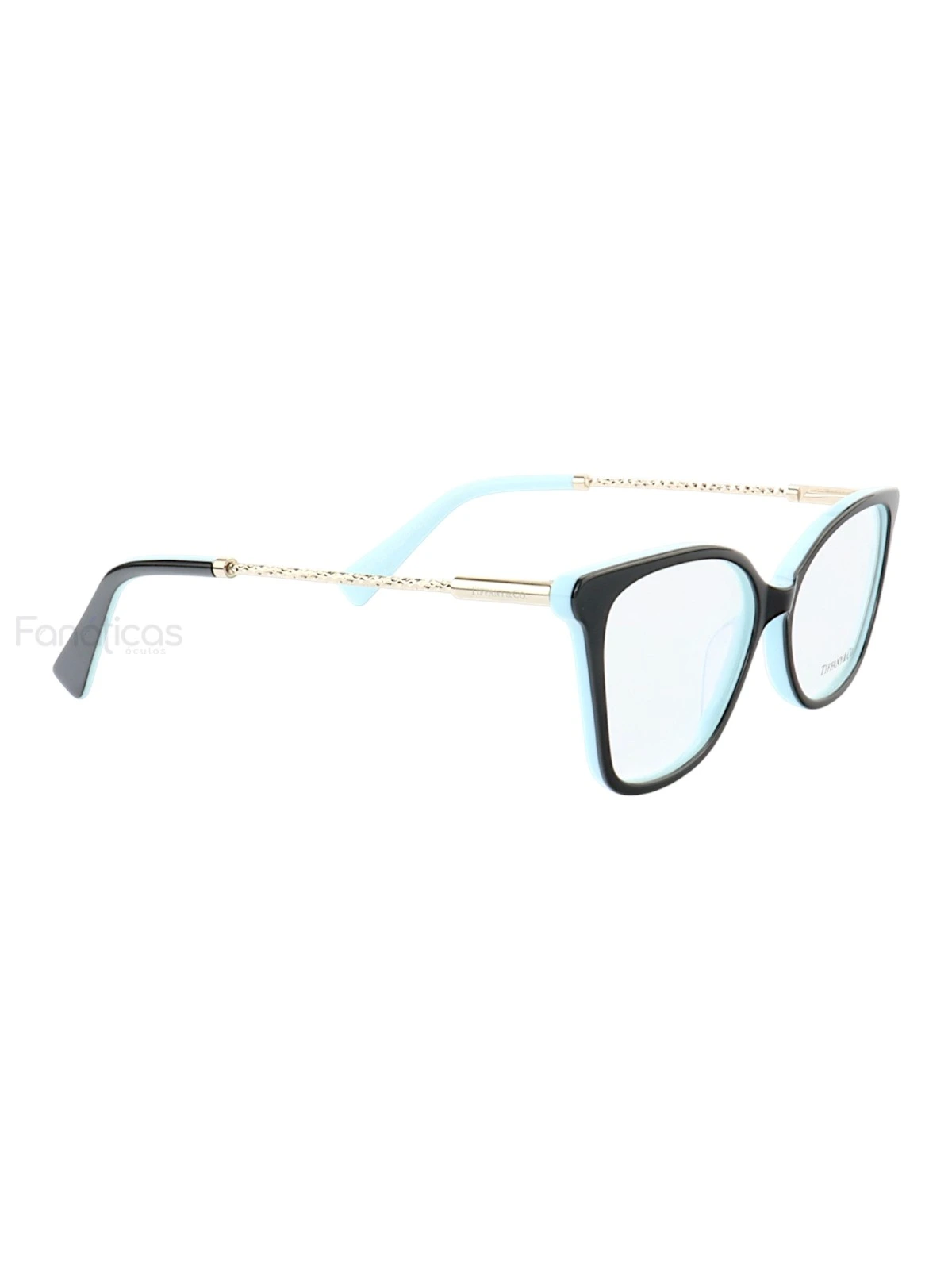 Armação de Óculos Quadrada TF3050 Preto e Azul
