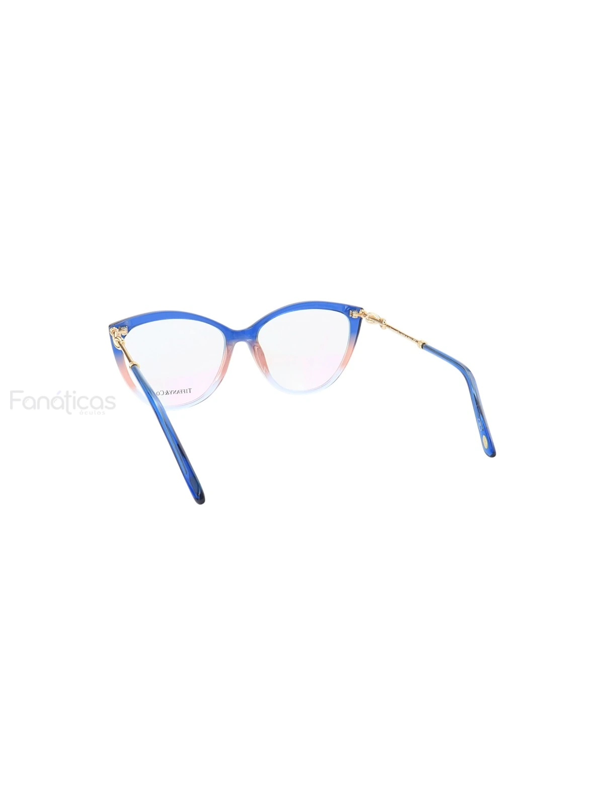 Armação de Óculos Gatinho Infinito TF2161 Azul Rosa Degrade